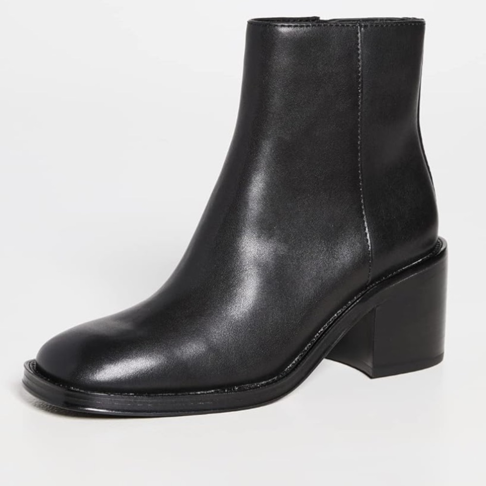 Loeffler Randall Black Leather Ankle Boots